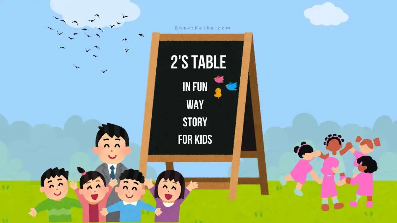 2's table in fun way story for kids