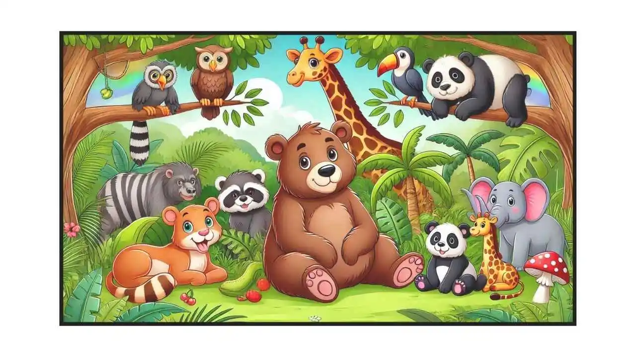 sloth bear and animals