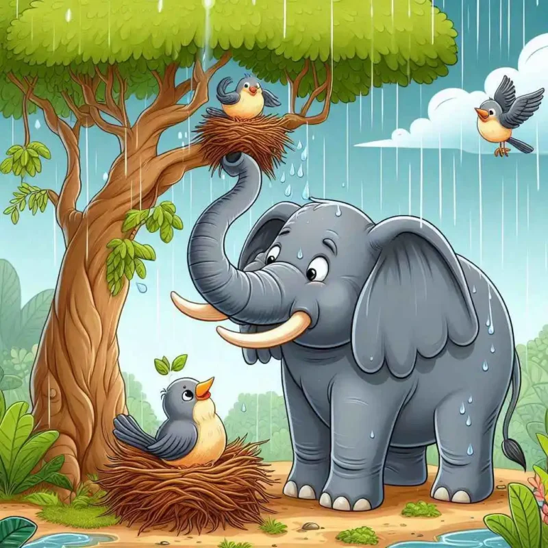 elephant bird Short Friendship Stories in Hindi