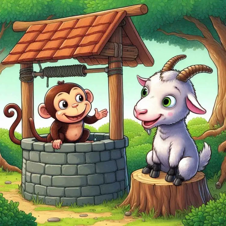 monkey and goat Moral Jungle Story 